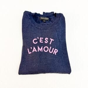 Banana Republic C'est L'Amour Long Sleeve Navy Sweater Size M